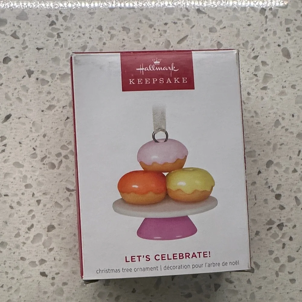 Hallmark Let’s Celebrate Keepsake Donut Ornament in Pink, Orange, Yellow 2024